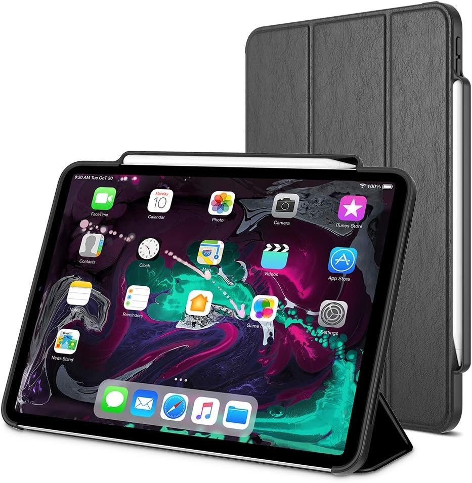 Premium Protective Case with Pencil Holder for Apple iPad Pro 11 Inch - Black