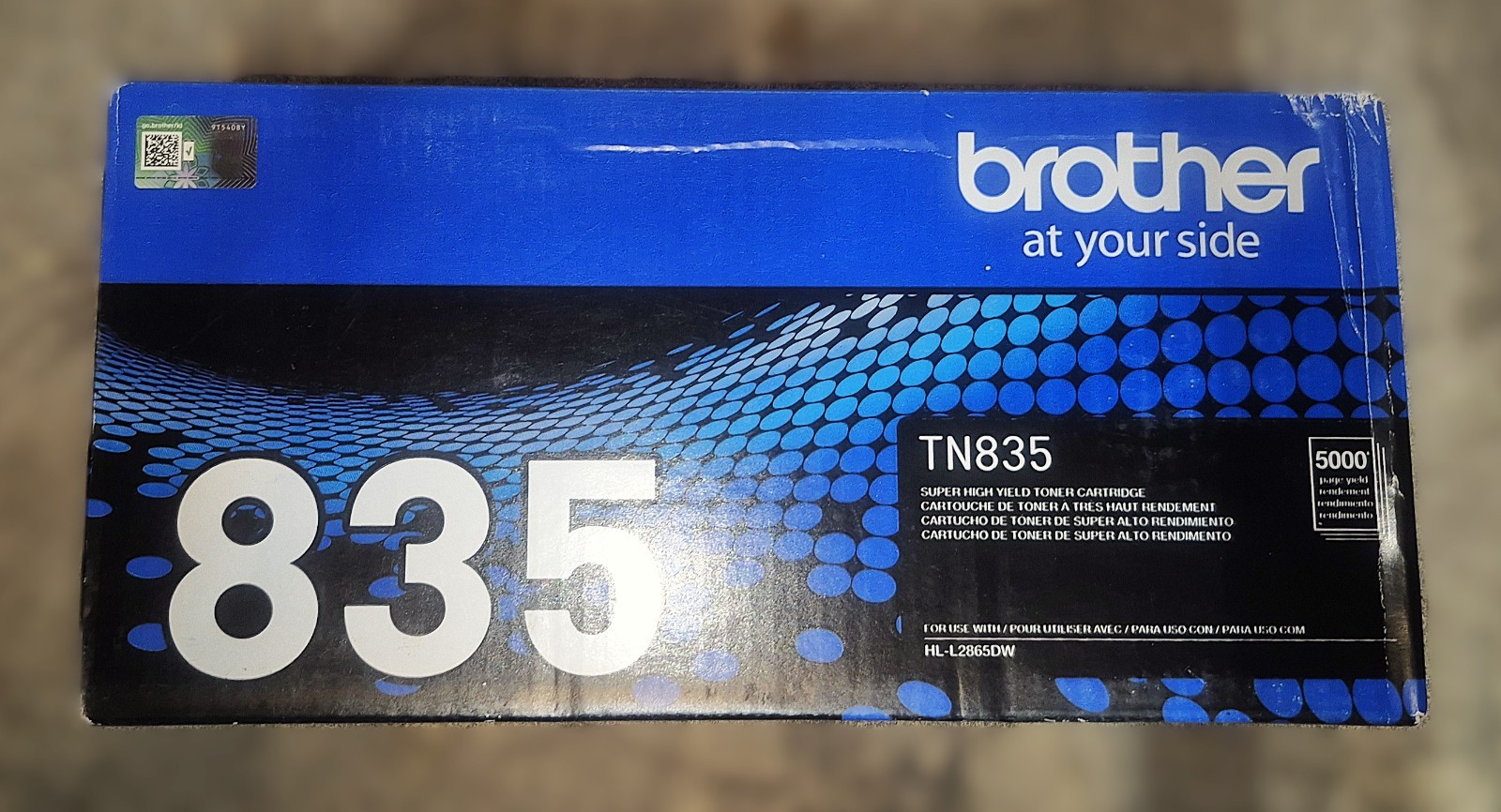Genuine Brother TN835 Super High Yield Black Toner Cartridge HL-L2865DW
