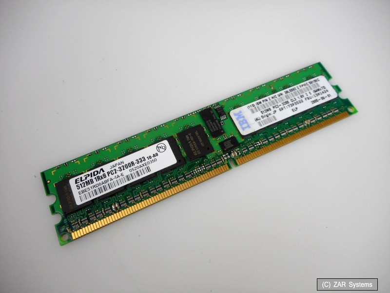 IBM 13N1424 512MB DDR2 SDRAM PC-3200 184-Pin RDIMM ECC for xSeries 226 Servers