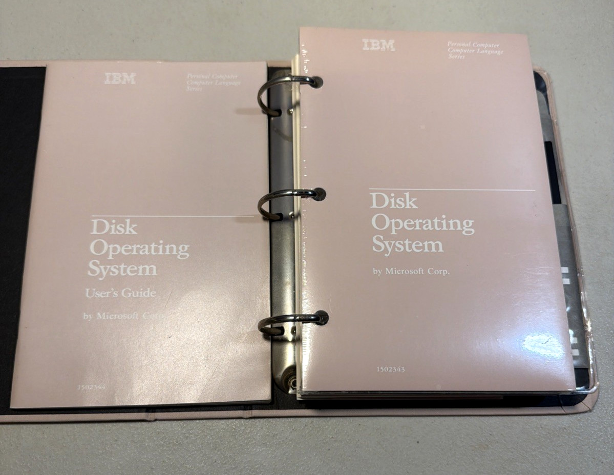IBM DOS 2.1 Manual 6024120 w/ 5.25 Disks/Quick Reference Card/User Guide SEALED