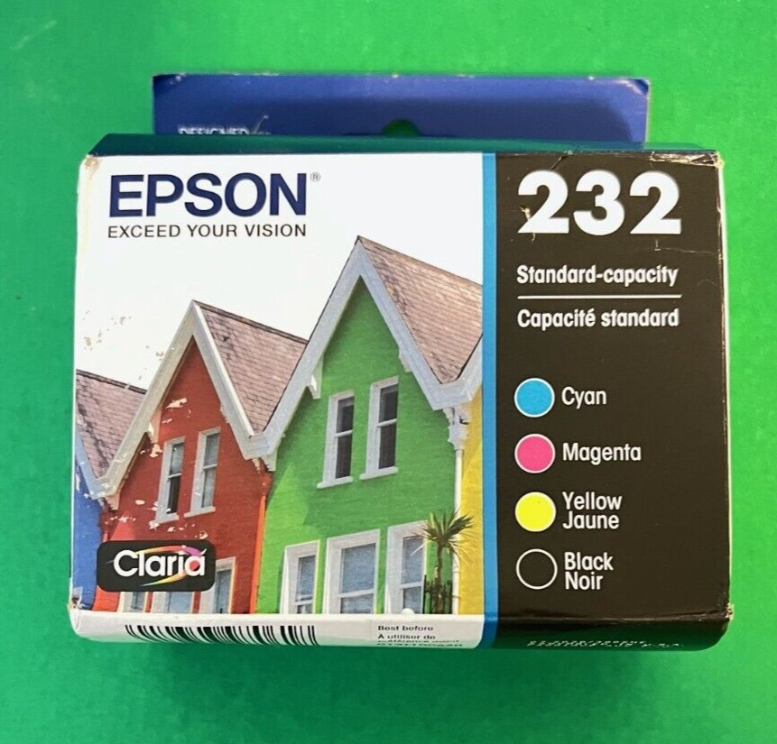 Genuine Epson 232 Black /Color Cartridge Combo-Claria for XP 4205-4PK