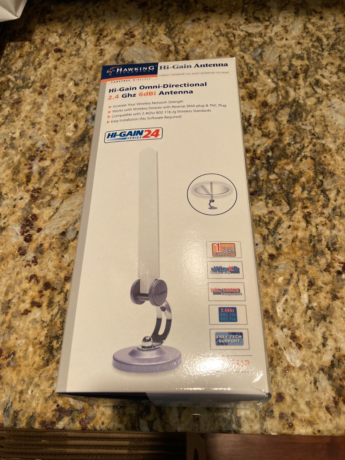 Hawking Tech H-AI6SI 2.4GHz Hi-Gain WiFi Omnidirectional Antenna 