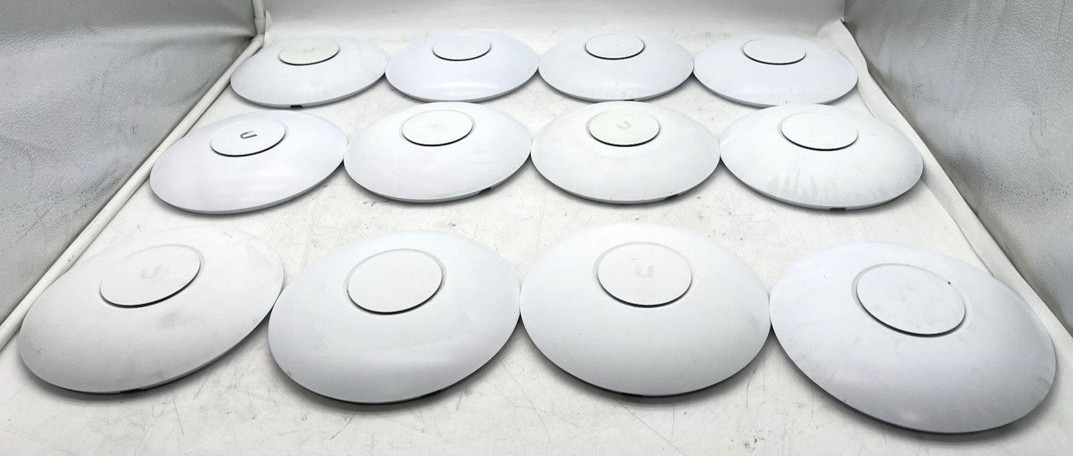 Lot Of (12) Ubiquiti Unifi AP AC PRO Wireless (UAP-AC-PRO) 802.3af PoE, 48V