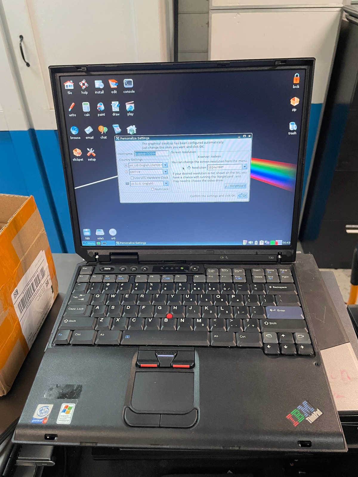 IBM Thinkpad T30 Laptop Parts...But Works