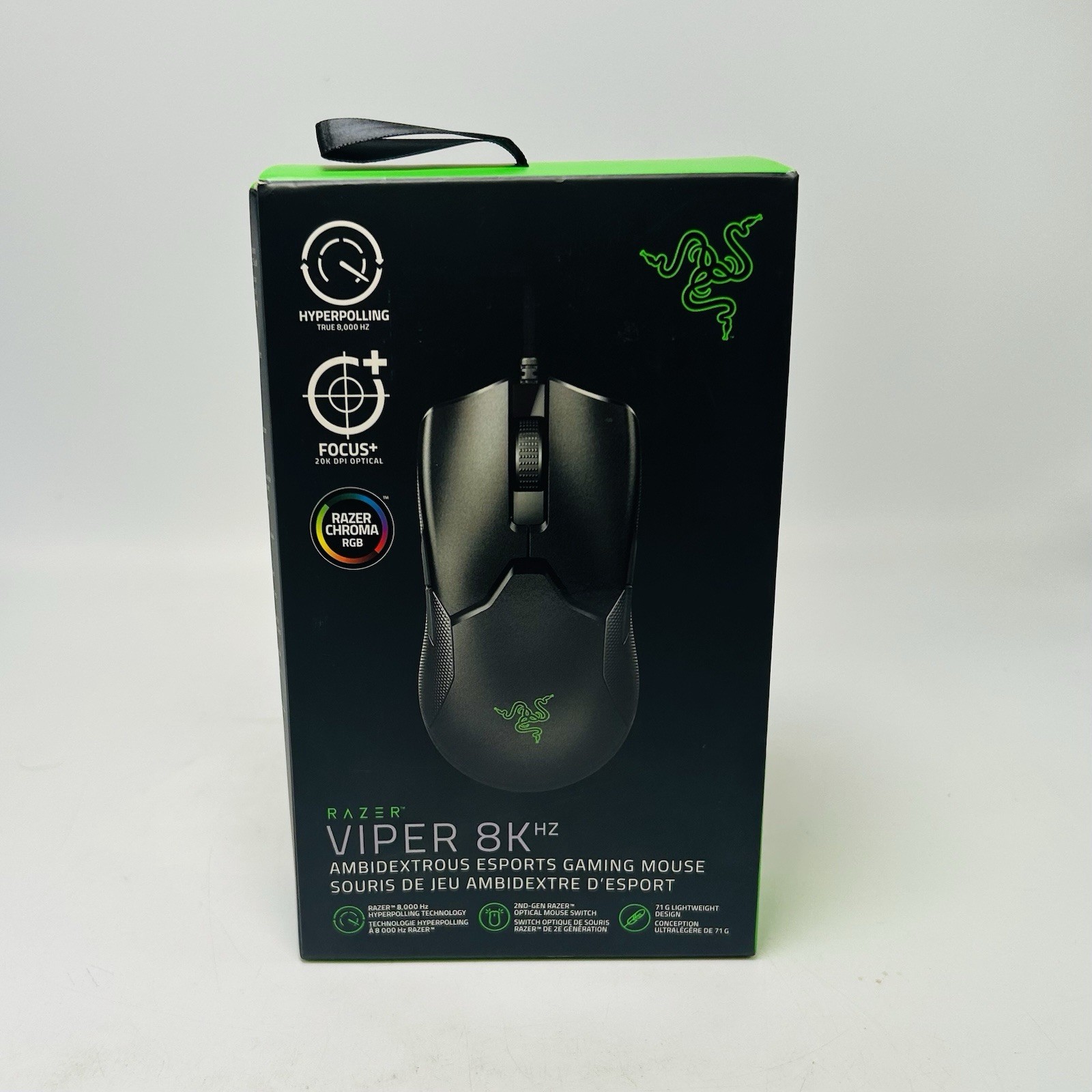 Razer Viper 8K Hz Ambidextrous E-Sport Gaming Mouse - Black - *NEW OPEN BOX*