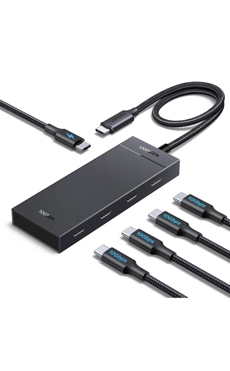 UGREEN USB C Hub 4 Ports, Multiple USB-C 3.2 Hub, 100W PD Port, Aluminum