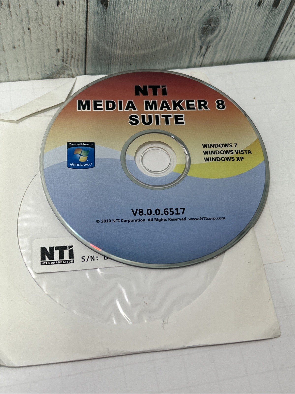 NTI Media Maker Suite 8  for Win 7, Vista or XP. V8.0.0.6517 Disc Only