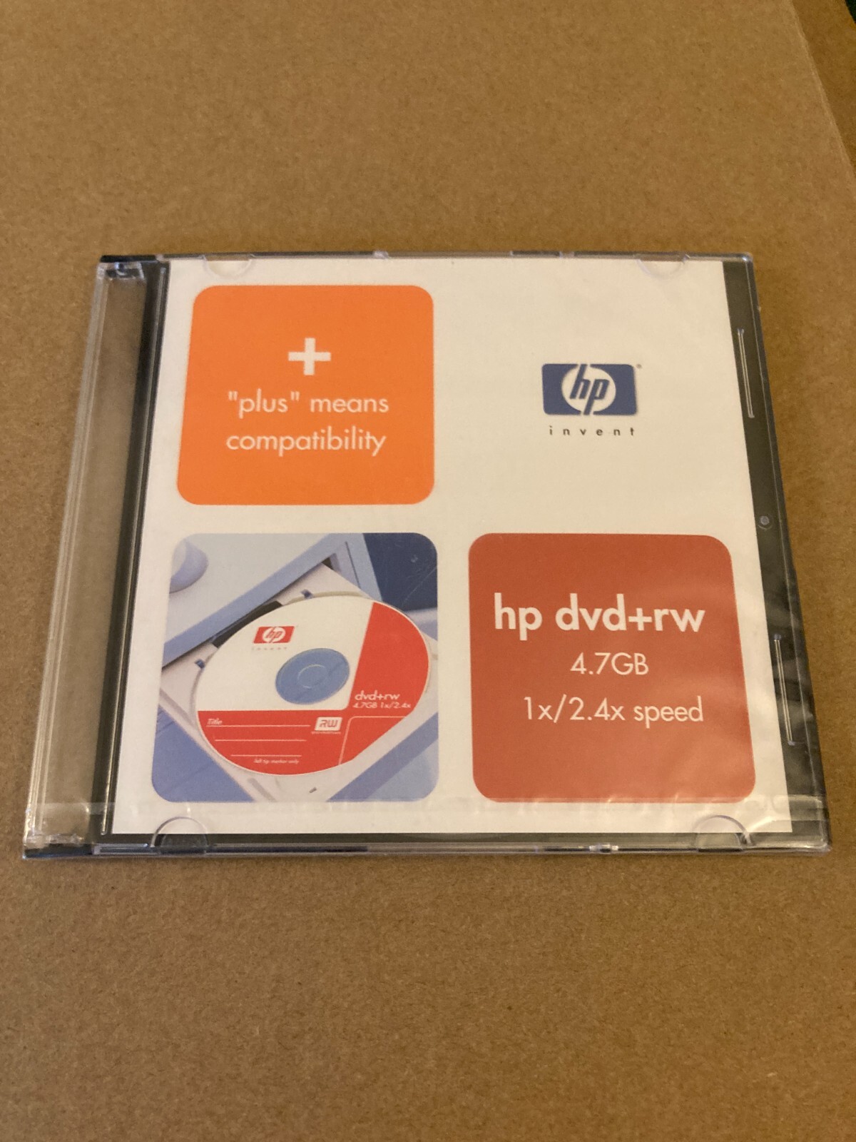 HP Invent (C8008A) 4.7GB DVD+RW Re-Writable Media Disc Sealed