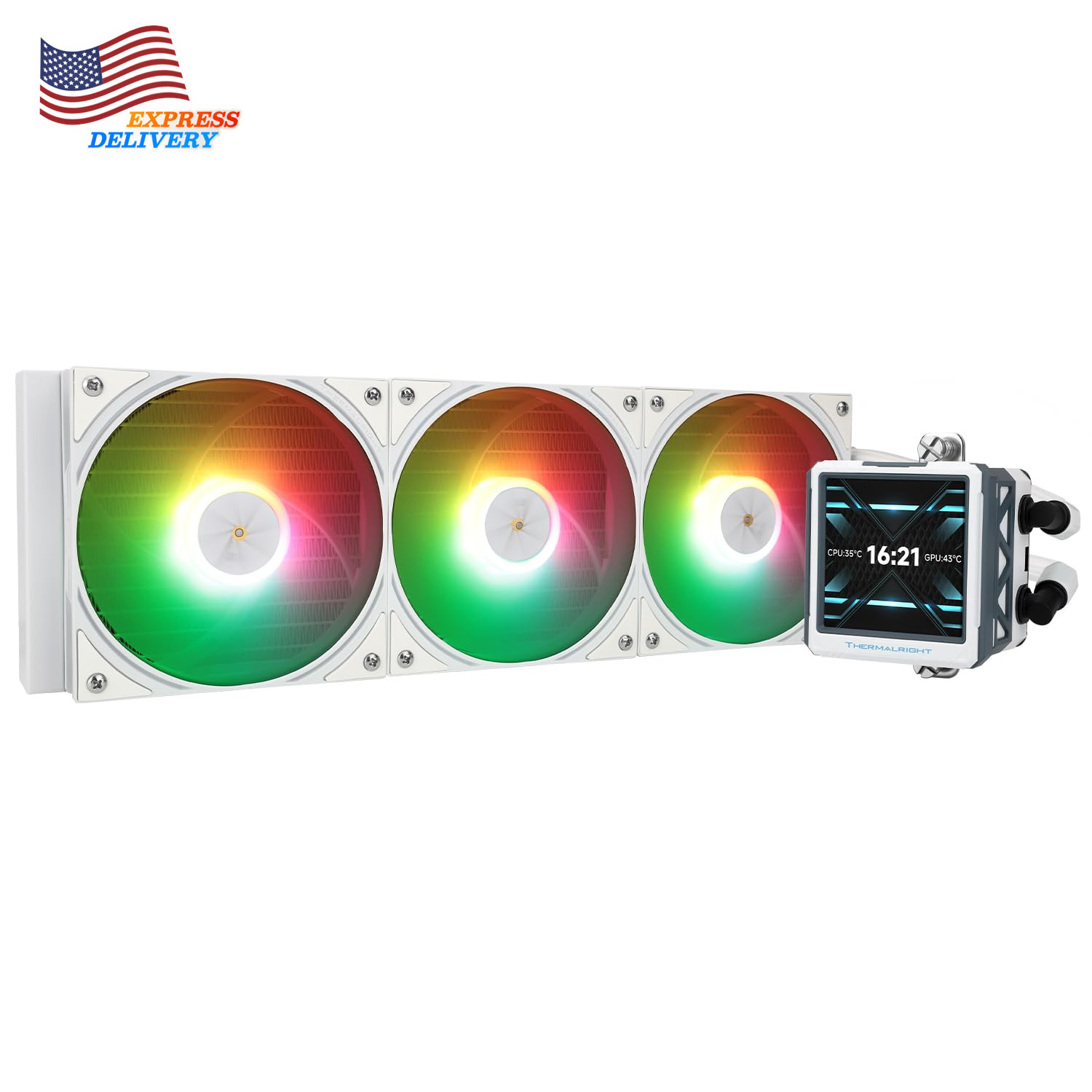 FW360 Ultra ARGB White CPU AIO Cooler Pc 360 Specification Water Cooler System
