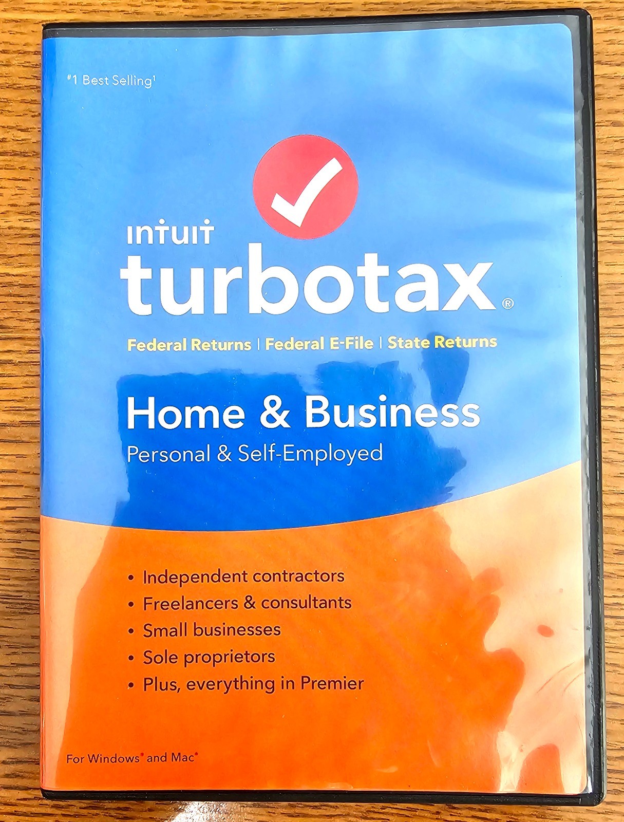 Intuit Turbotax 2018 Home & Business Personal & Self Employed Disk and case
