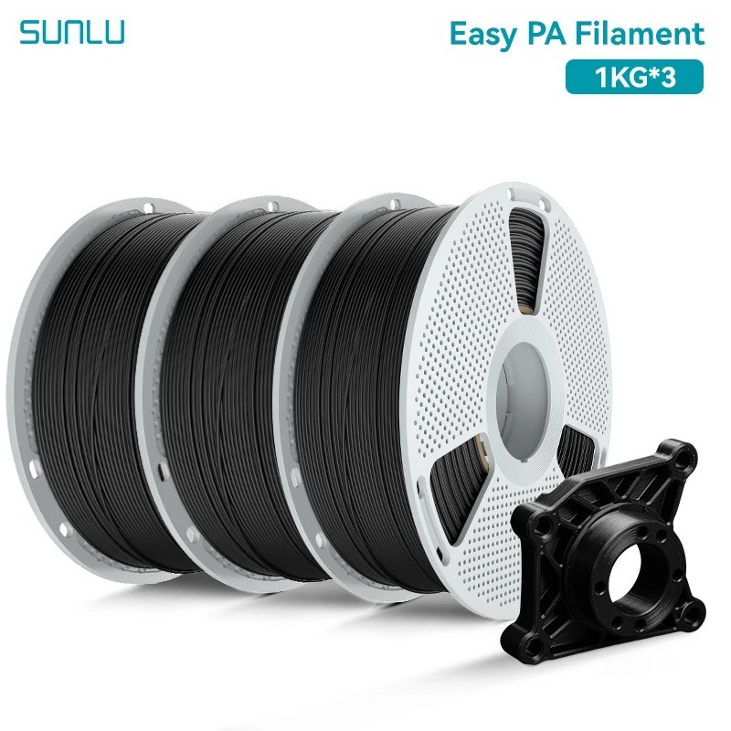 SUNLU 3KG Carbon Fiber Nylon Filament 1.75mm - Easy-to-Print PA6-CF 3D