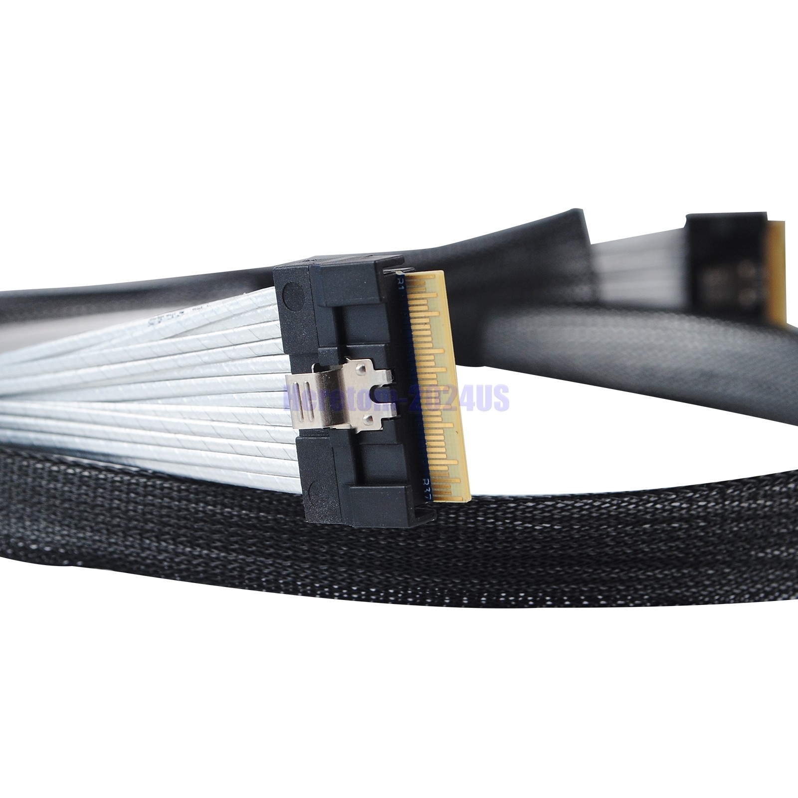 NEW Slimline SAS SFF-8654 8i 74pin To SFF-8654 74Pin PCI-e 24Gbps SAS Cable 80cm