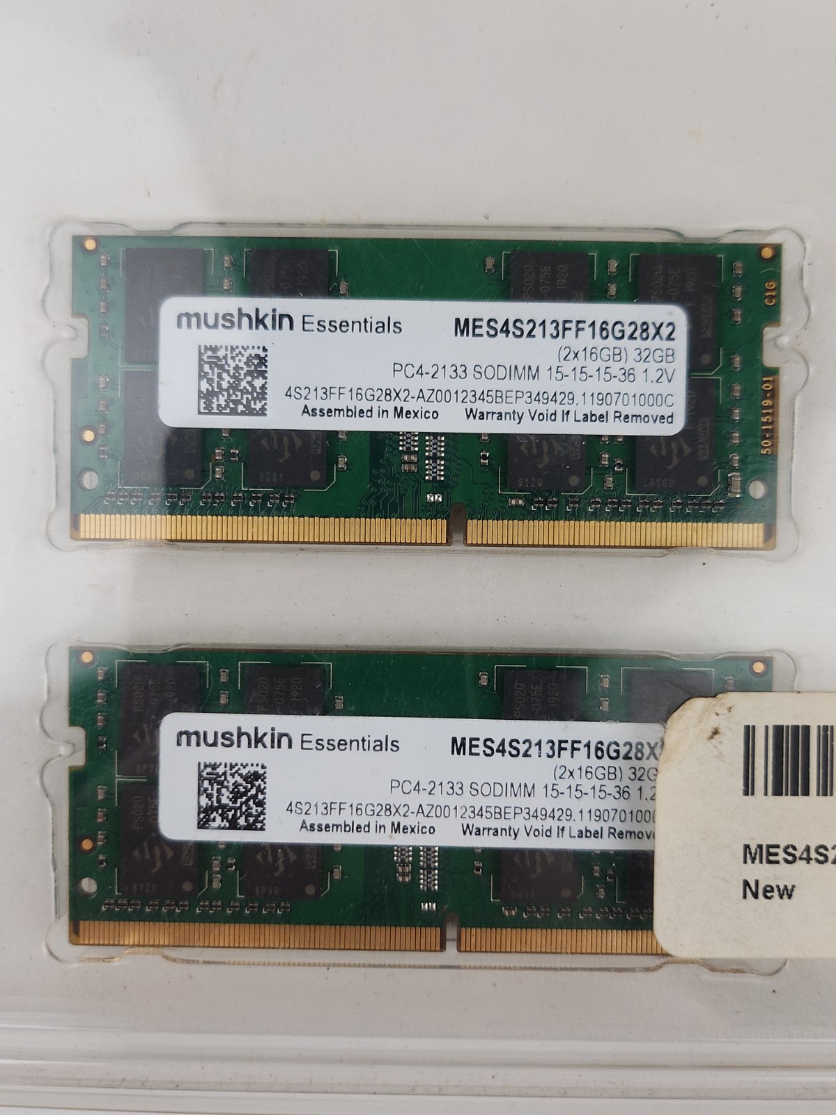 Mushkin Essentials 32GB (2x16GB) DDR4-2144 PC4-2133 SO-DIMM RAM
