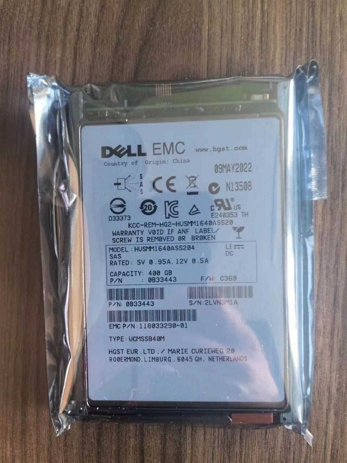 FOR EMC D3-D2S12FX-400 005052254 005052255 400GB SAS SSD 2.5" Solid State Drive