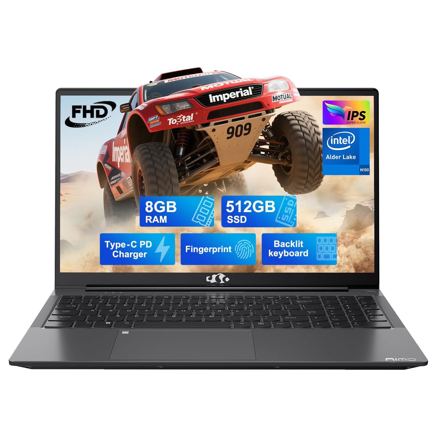 NIMO 15.6 Laptop Intel Quad Core N100 4/8GB RAM 128/256/512GB SSD Backlit KB