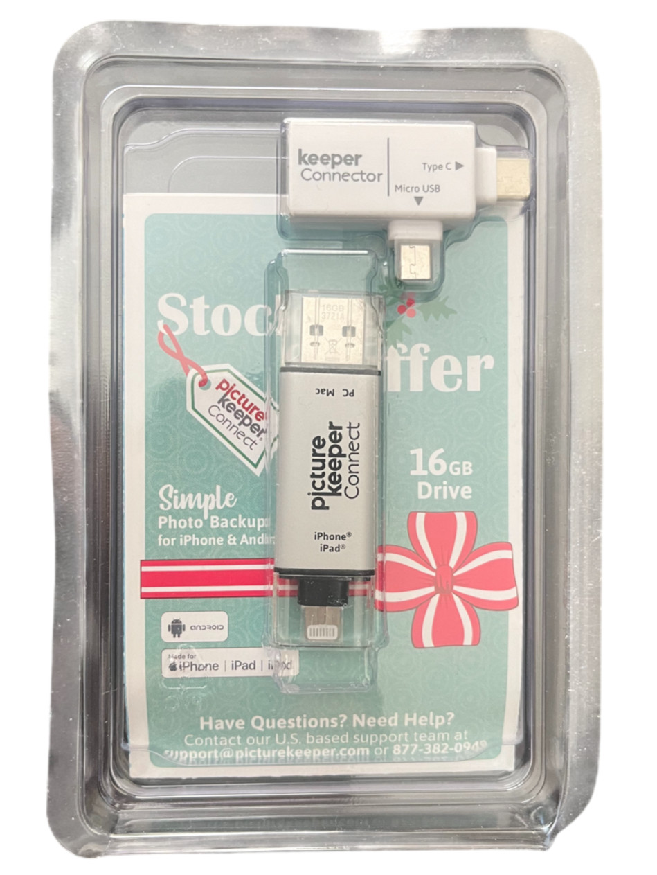 Picture Keeper Connect 16 GB Photo Backup Flash Drive Android Apple NIP