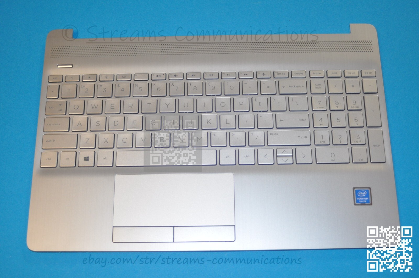 HP 15-DW 15-dw0083wm Laptop Top Cover w Keyboard + Memory Card Reader + Audio B