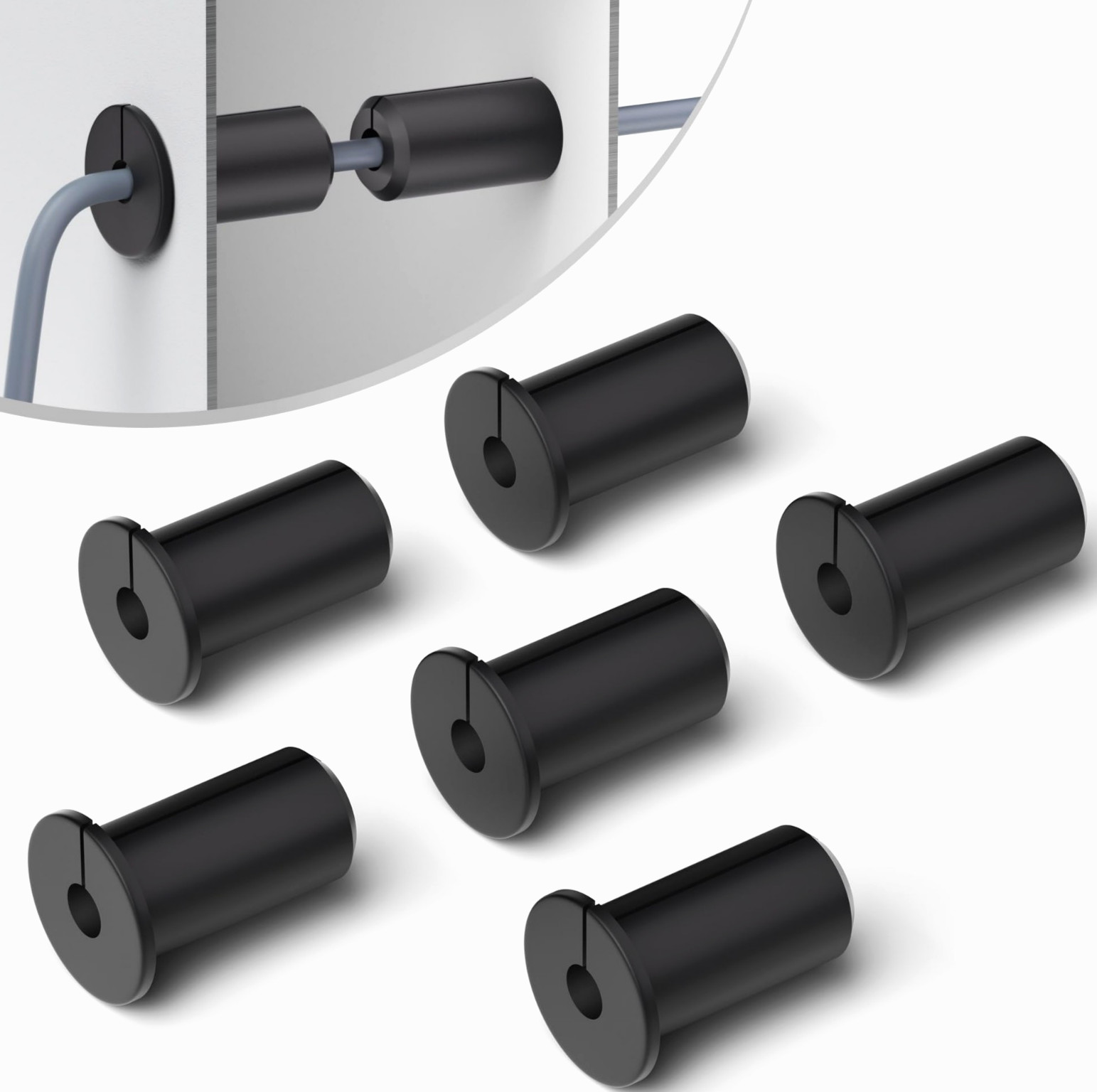 6 PCS 3/4" Starlink Wall Grommet for Cables, Cable Grommet Pass Through,