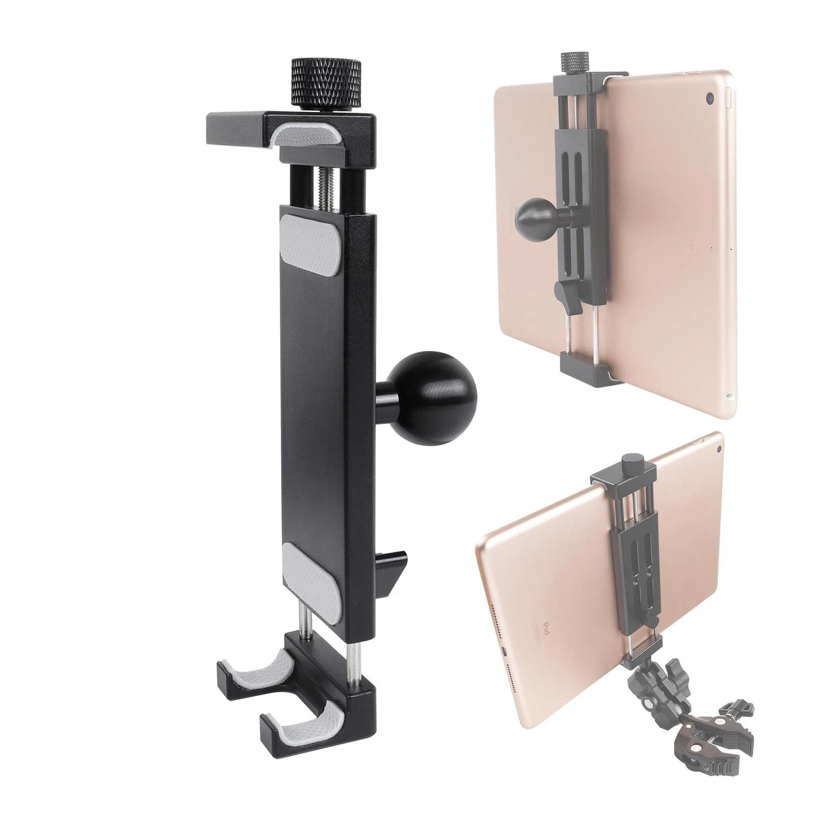 Aluminum Alloy Tablet Holder with 1 Ball Head-360 Rotatable Tablet Mount for ...