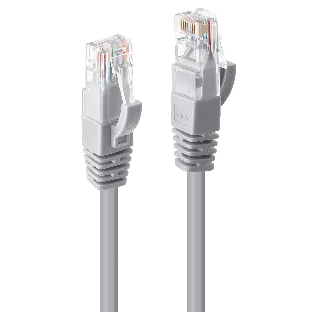 LINDY 7.5m Cat.6 U/UTP Network Cable, Grey 7.5m Grey