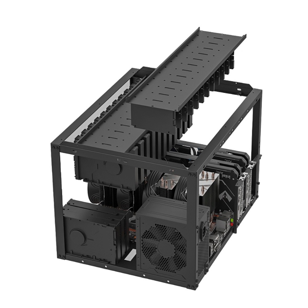 28 HDD Open Air PC Case DIY Test Bench Frame with 3.5 Inch Hard Drive Holders