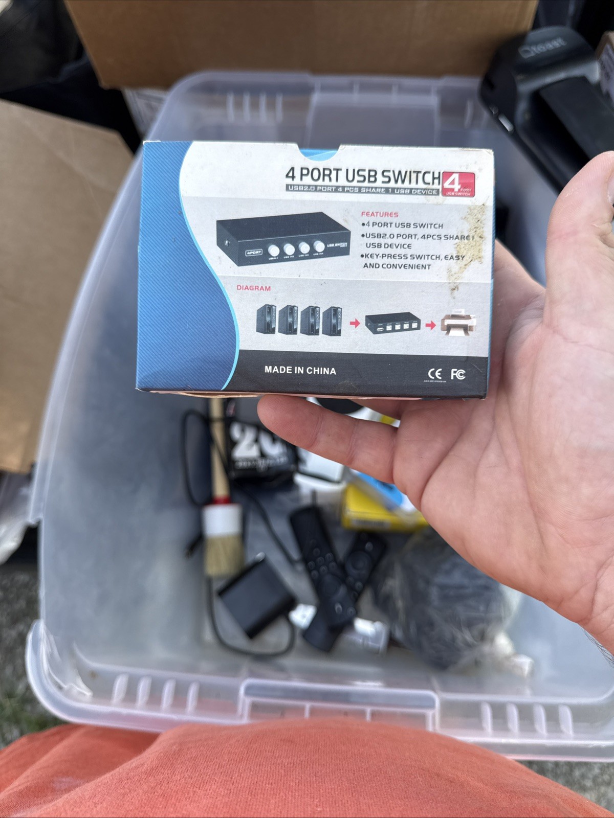 4-Port USB Switch PC Computer for Share One Printer Hub