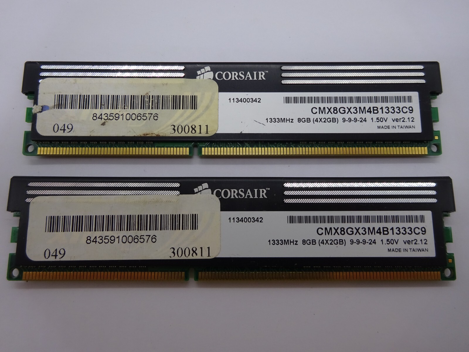 Corsair XMS3 4GB (2x2GB) DDR3 CMX8GX3M4B1333C9 9-9-24 ver2.12 #R1820