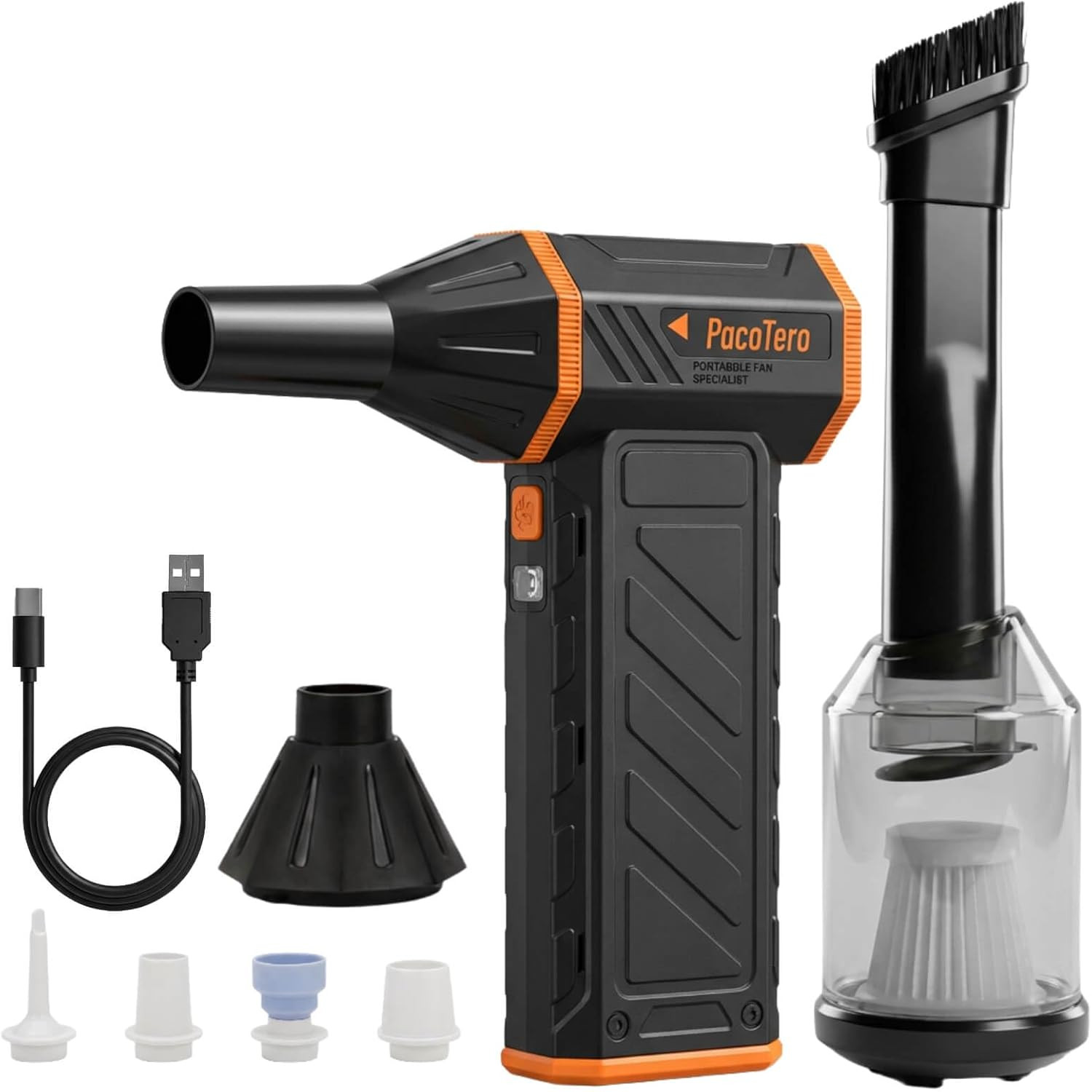 Electric Air Duster, 3-In-1 Cordless Rechargeable Air Blower & Handheld Vacuum w