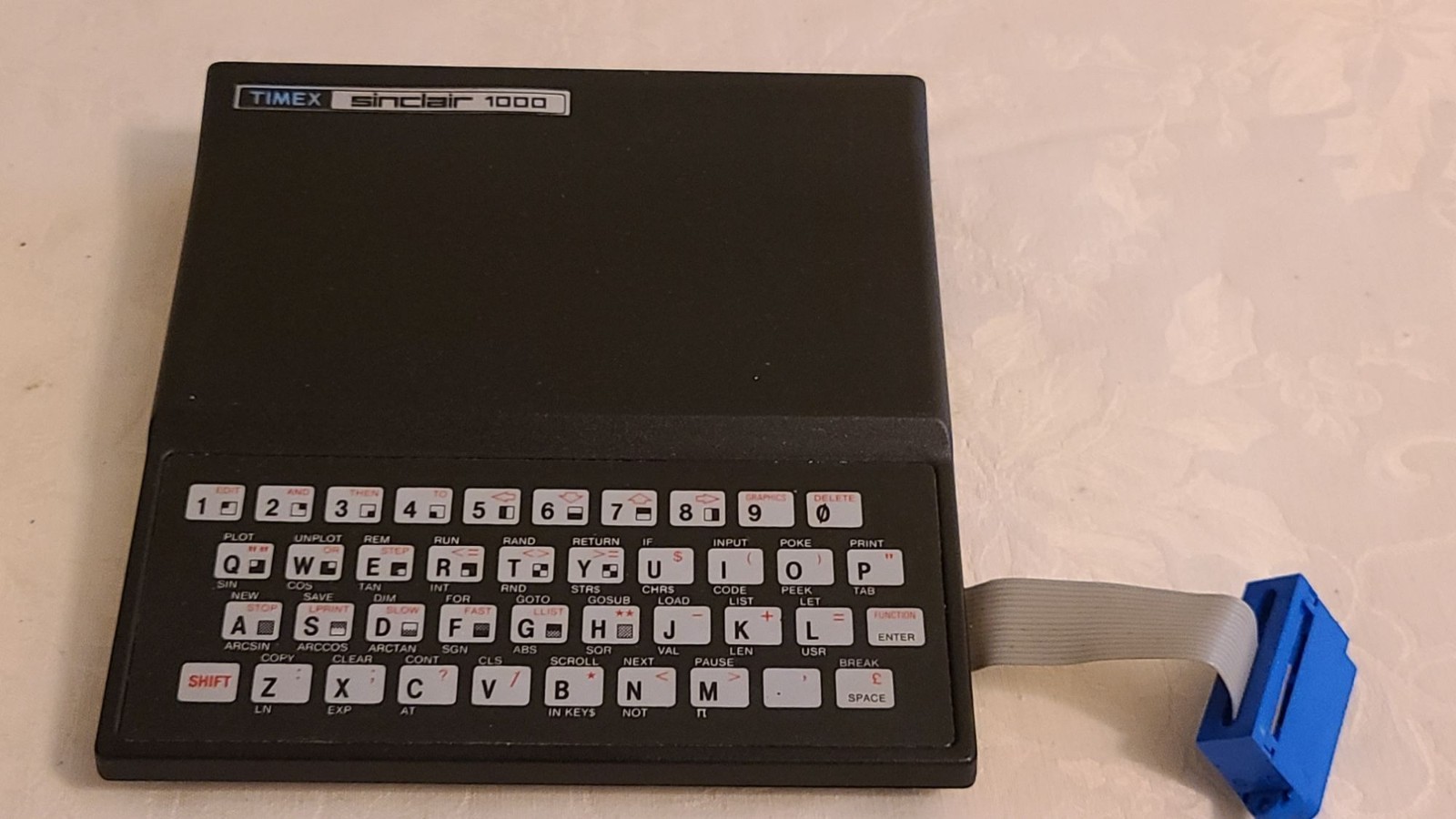 Vintage Timex Sinclair 1000 Computer ZX81 + Expansion Connector Ribbon Cable