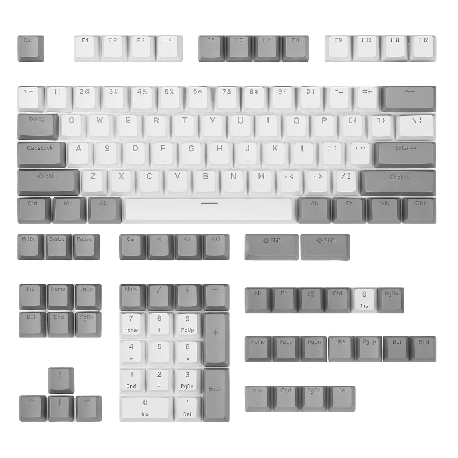 PBT Keycaps Backlit Cherry MX Keyset Doubleshot OEM Profile Translucent for U...