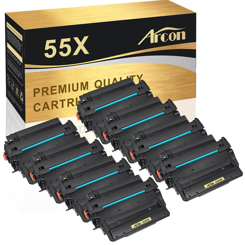 8x 55X CE255X High Yield Toner Cartridge For HP LaserJet P3015x P3016 MFP M521dw