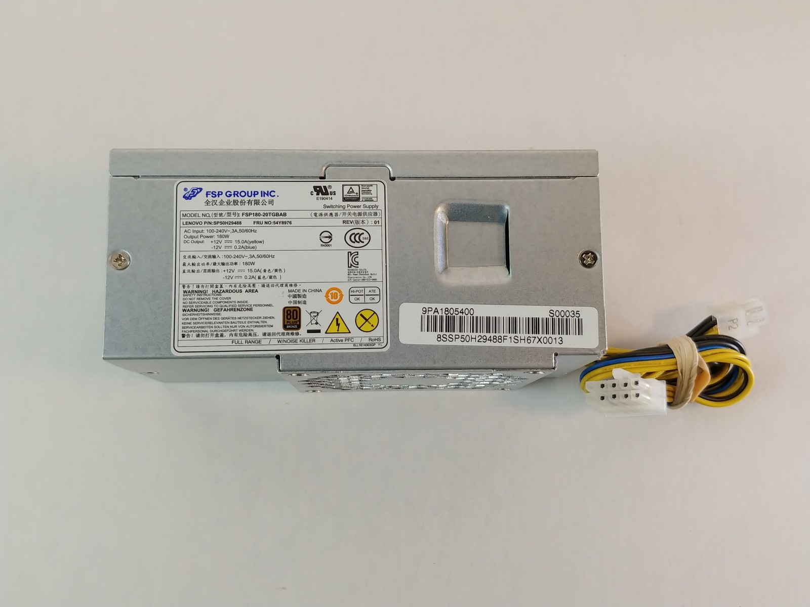 Lenovo 54Y8976 10 Pin 180 W SFF Desktop Power Supply For S500