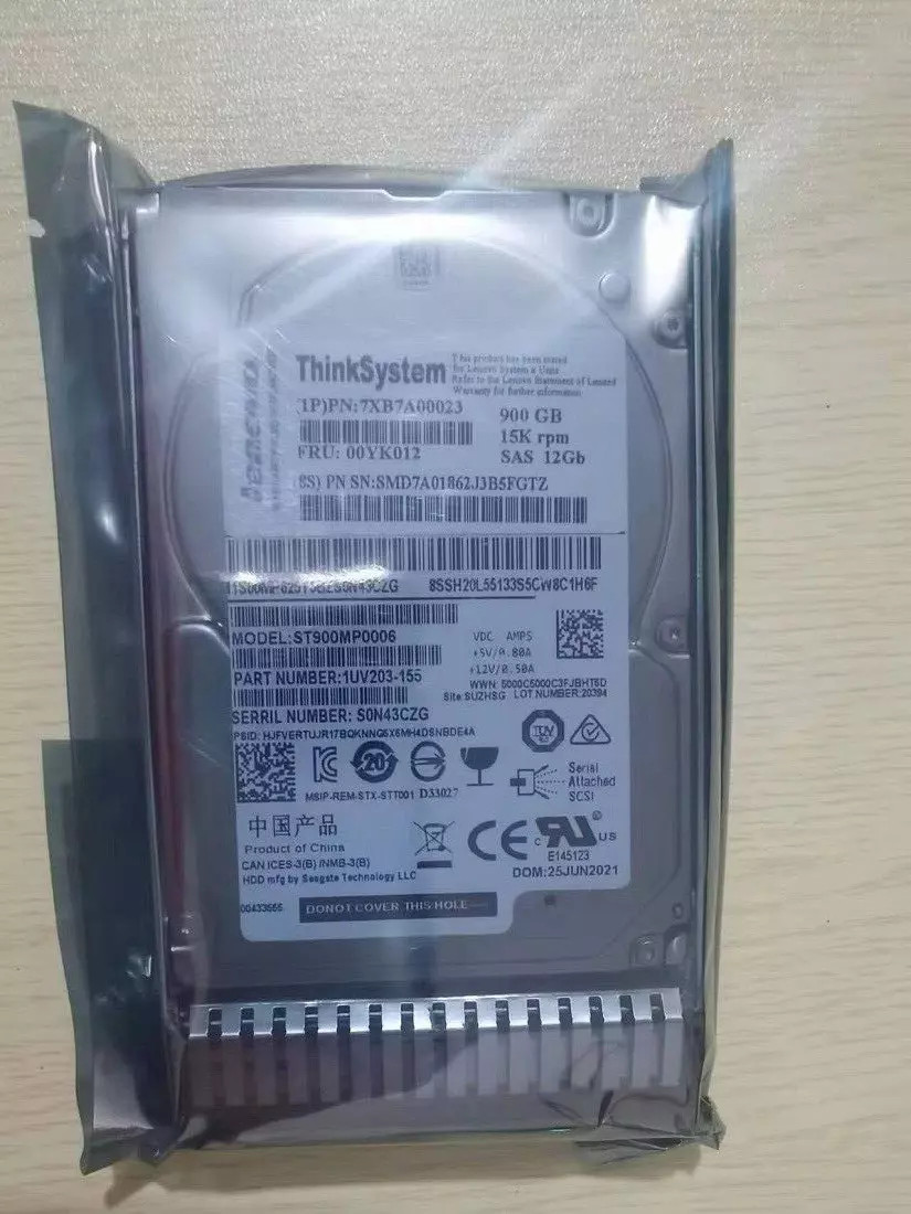 New Lenovo / IBM 00YK012 7XB7A00023 2.5 " 900GB 15K SAS 12G HDD HARD DRIVE