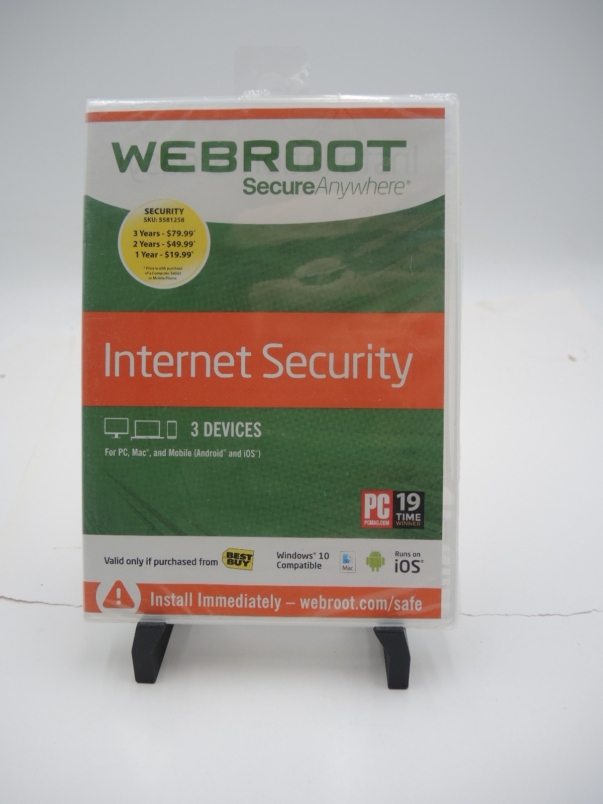 Webroot Secure Anywhere - Internet Security - 3 Devices - PC/Mac -SEALED