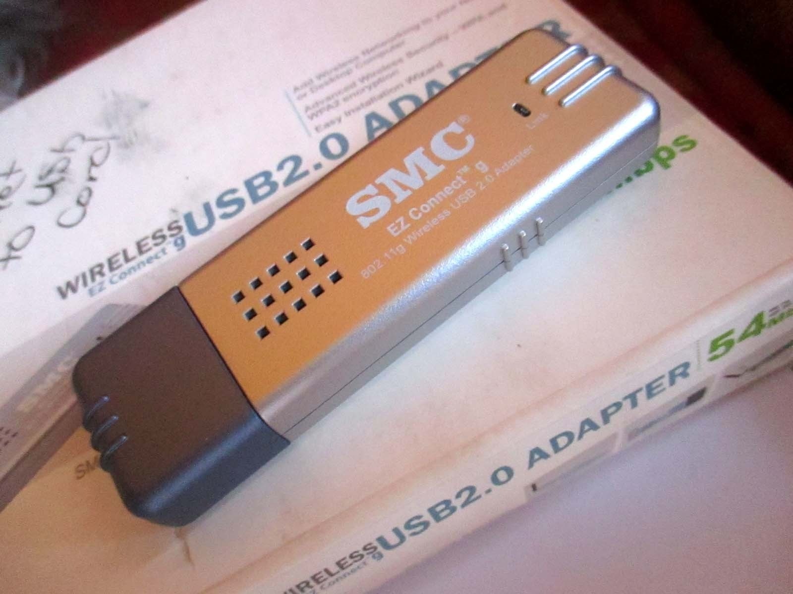 SMC NETWORKS SMCWUSB-G WIRELESS EZ CONNET G USB 2.0 ADAPTER 54 MBPS