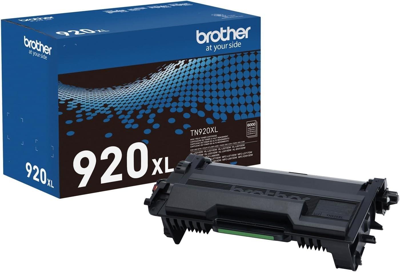 Brother Genuine Cartridge TN920XL High Yield Black Toner,1 Pack
