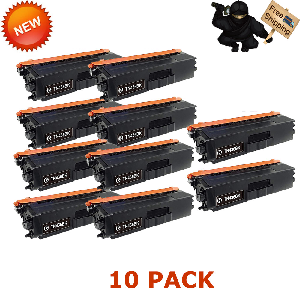 10PK TN436BK TN436 Black Toner for Brother MFC-L8900CDW HL-L8360CDW
