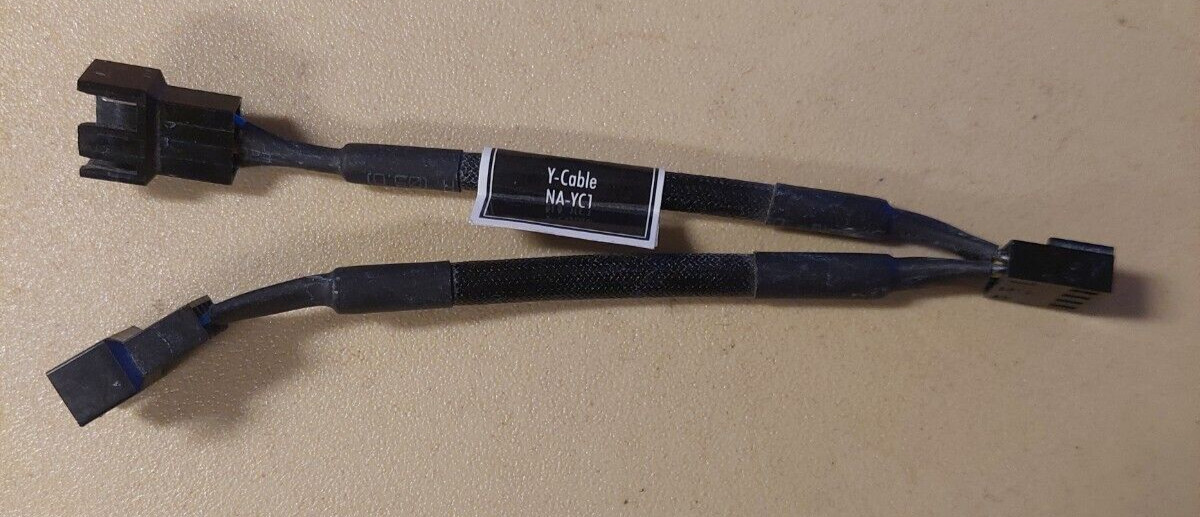 NOCTUA Y-CABLE NA-YC1  BRAND NEW 4 PIN Black PWM DUAL UNIVERSAL