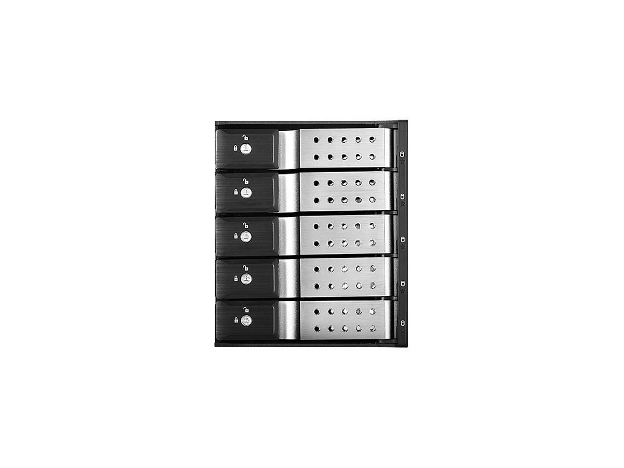 iStarUSA BPN-DE350HD-SILVER Trayless 3 x 5.25" to 5 x 3.5" 12Gb/s HDD Hot-swap R