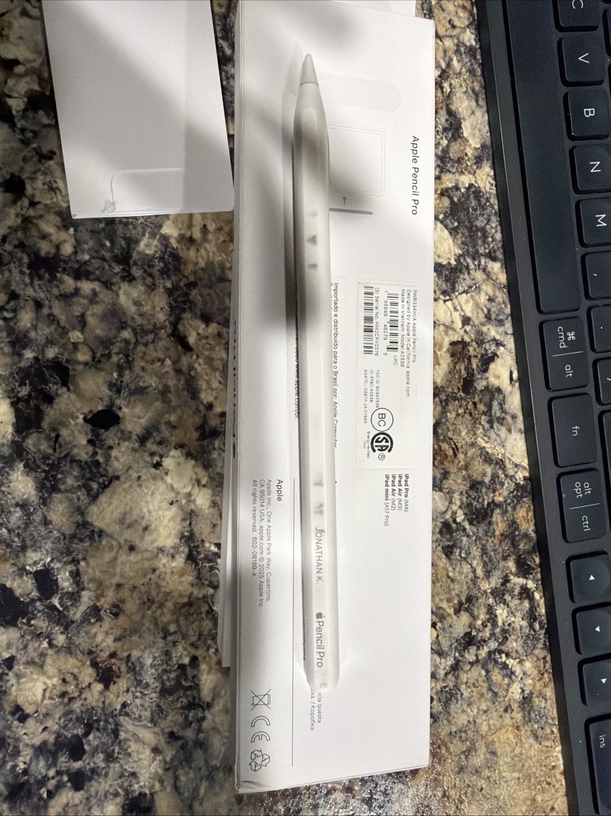 Apple Pencil Pro White MX2D3AM/A Stylus for iPad used personalized