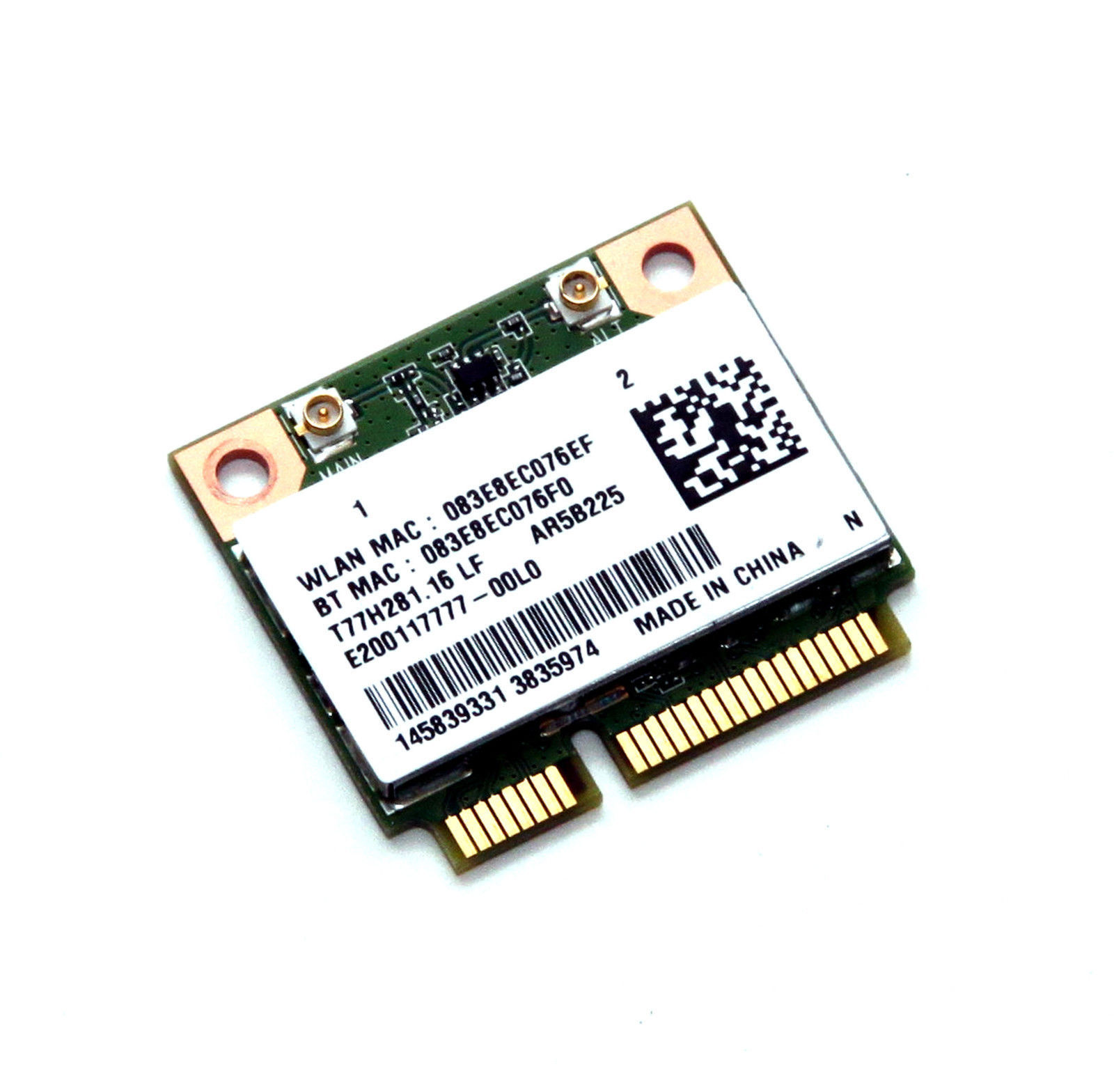 Asus N56V 15.6" Genuine WiFi Wireless Card AR5B225 AW-NB097  TESTED US SELLER
