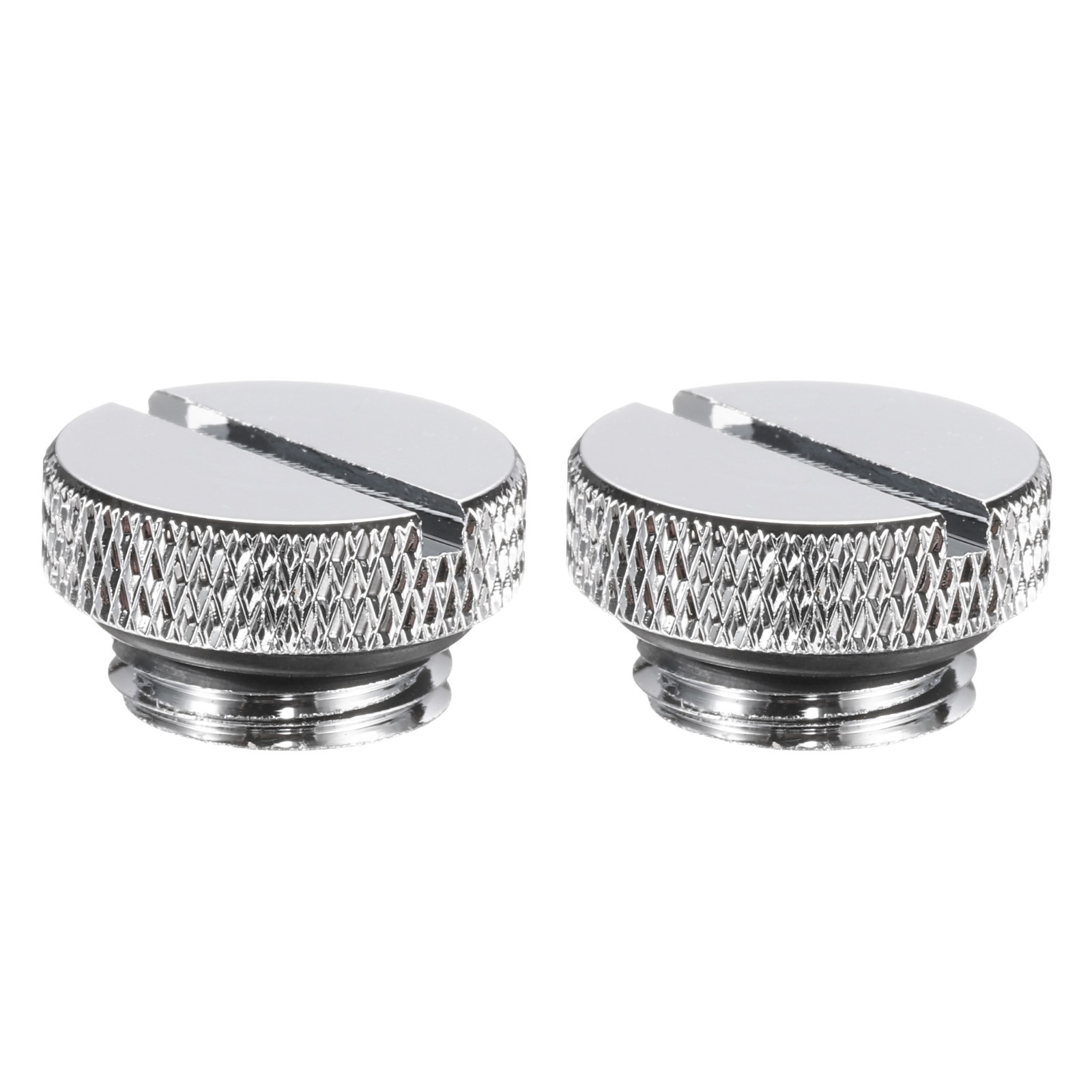 2pcs Water Stop Plug Fitting G1/4" Water Cooling Slot Plug Fitting Silver
