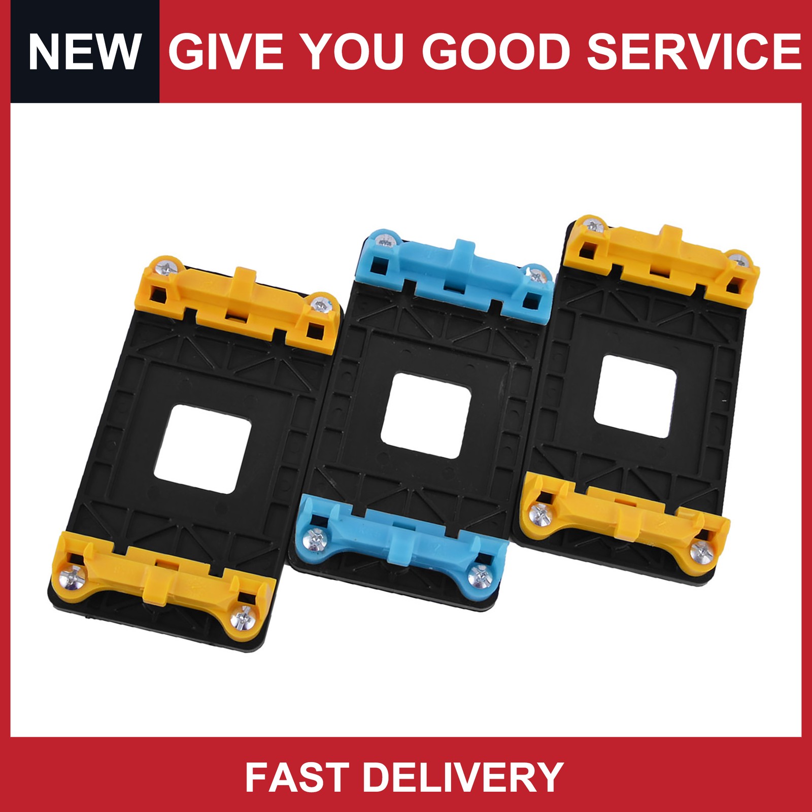 Universal CPU Fan Mount Bracket Holder Base for AMD AM2 AM2+ AM3 AM3+ Pack of 3