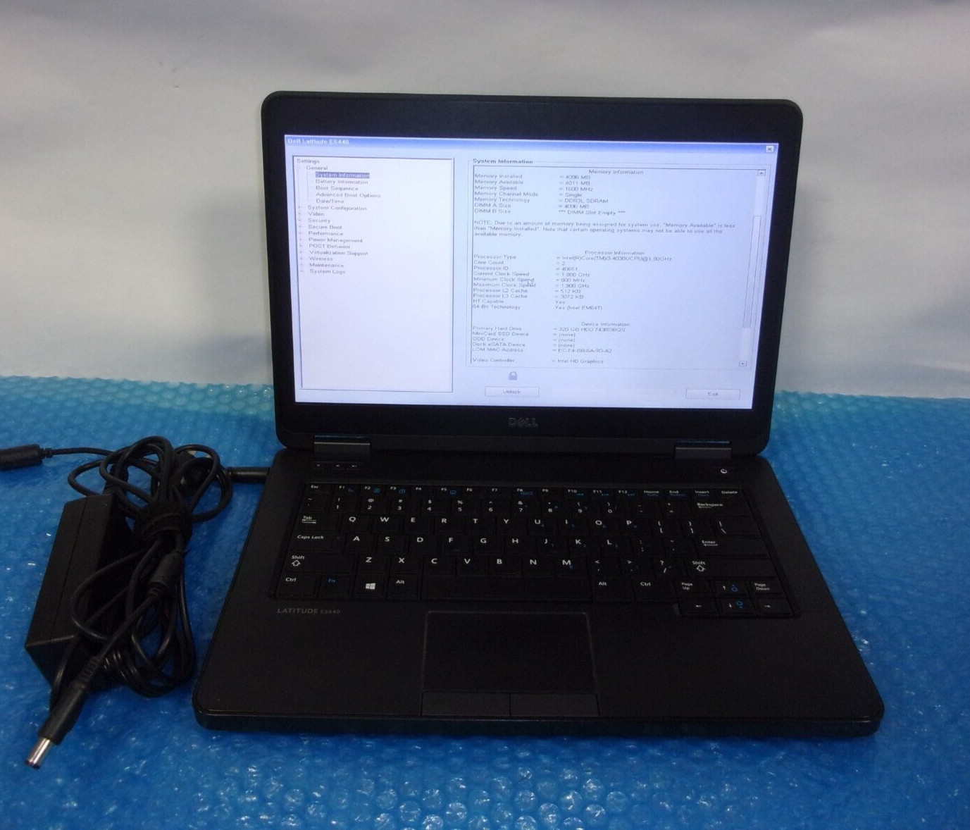 Dell Latitude 5440 14" Intel Core i3-4030U 1.90GHz 4GB RAM 320GB HDD Win 10 Pro
