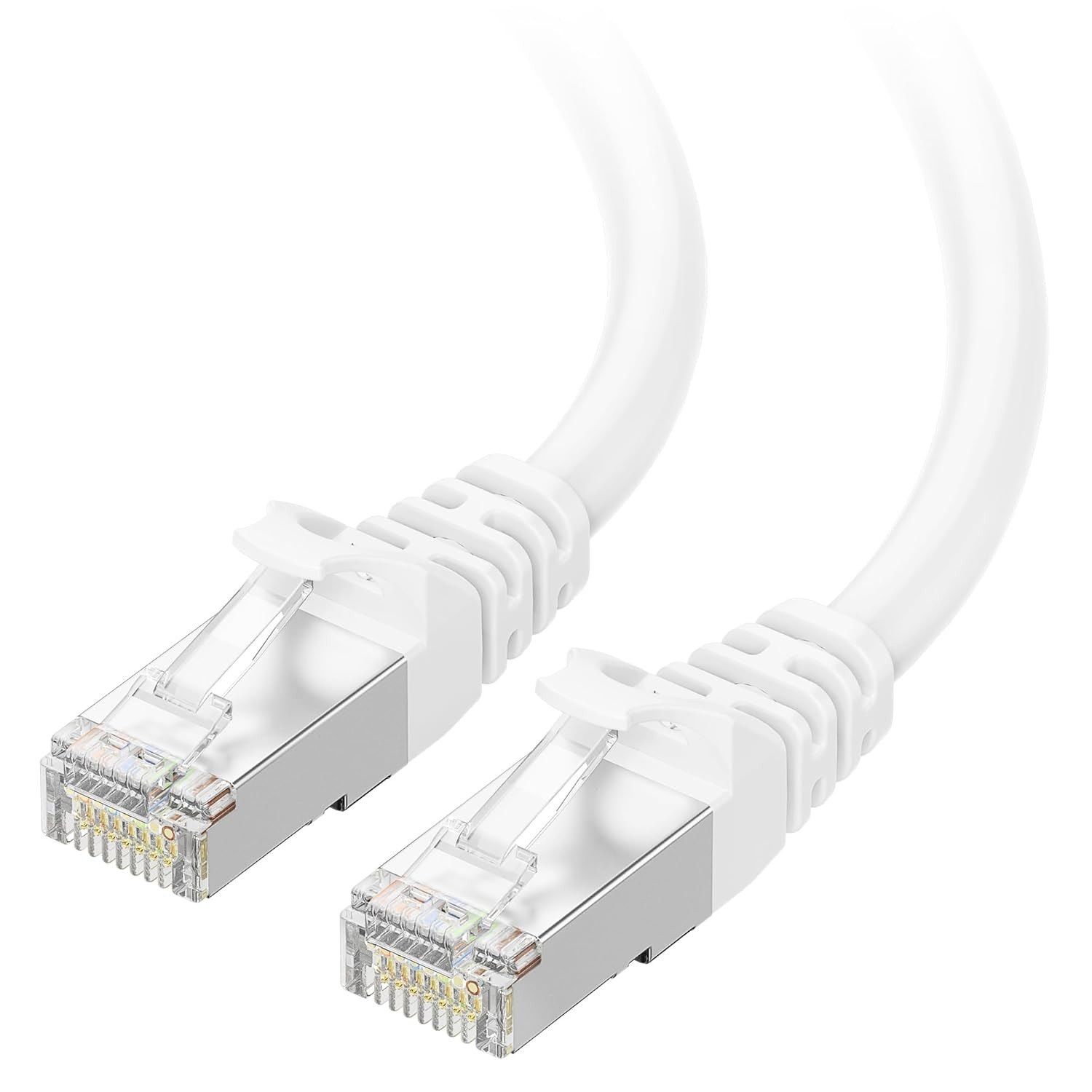 10Gbps Snagless Shielded Cat 6A Ethernet Cable, 50Ft, White