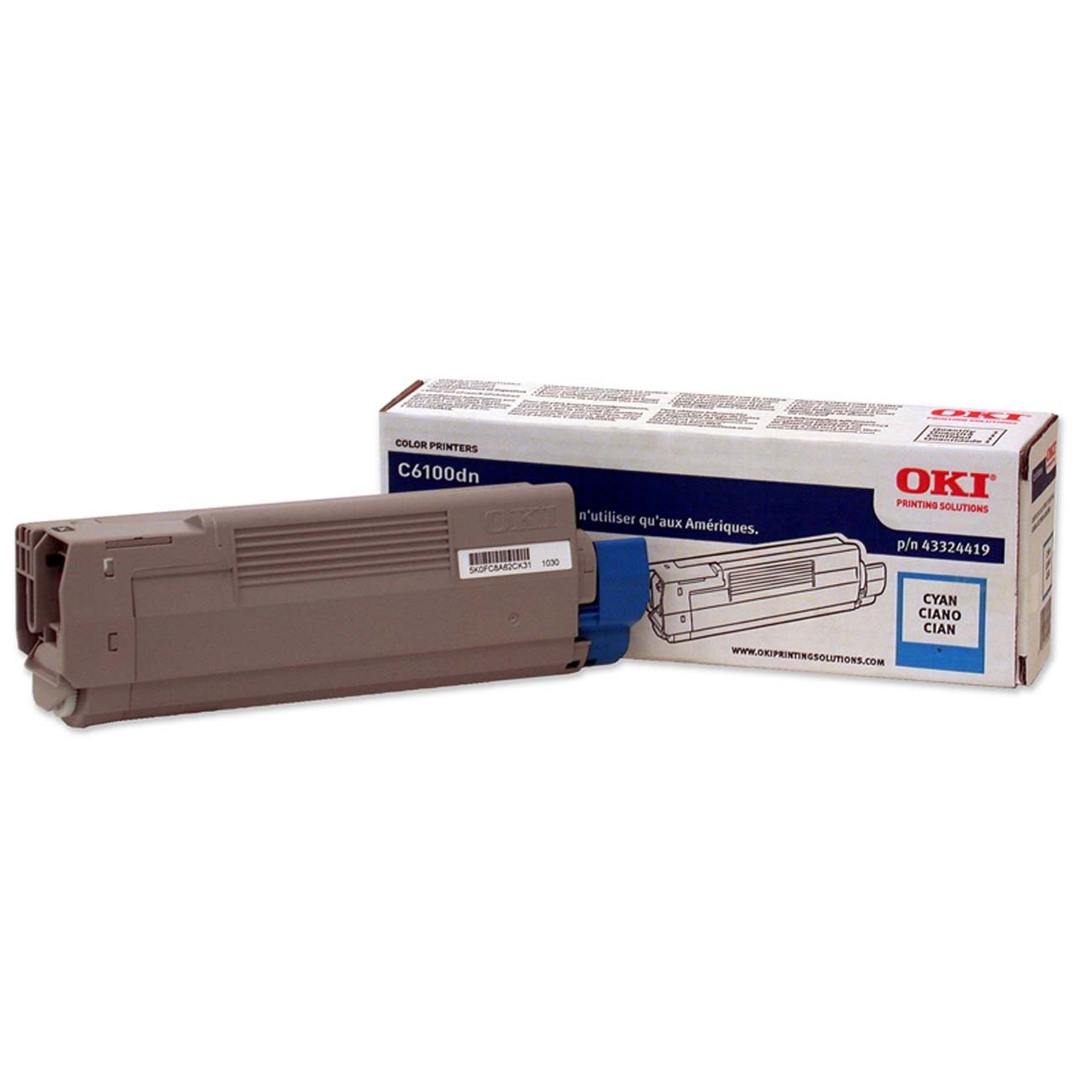 Original OKI 43324419 Cyan Toner. New Sealed Box, We Ship Fast