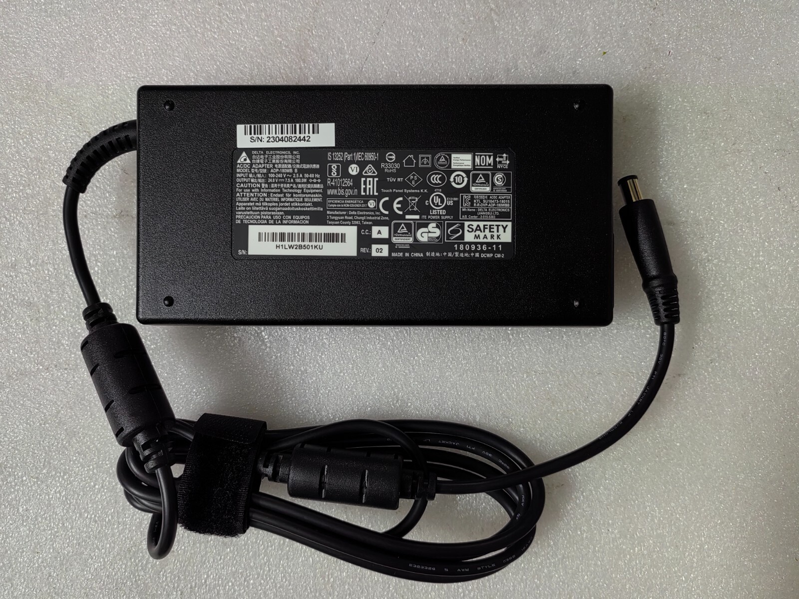 ADP-180WB B Delta 24V 7.5A For Elo EloPOS E845269 6.5mm 180W AC Adapter Original