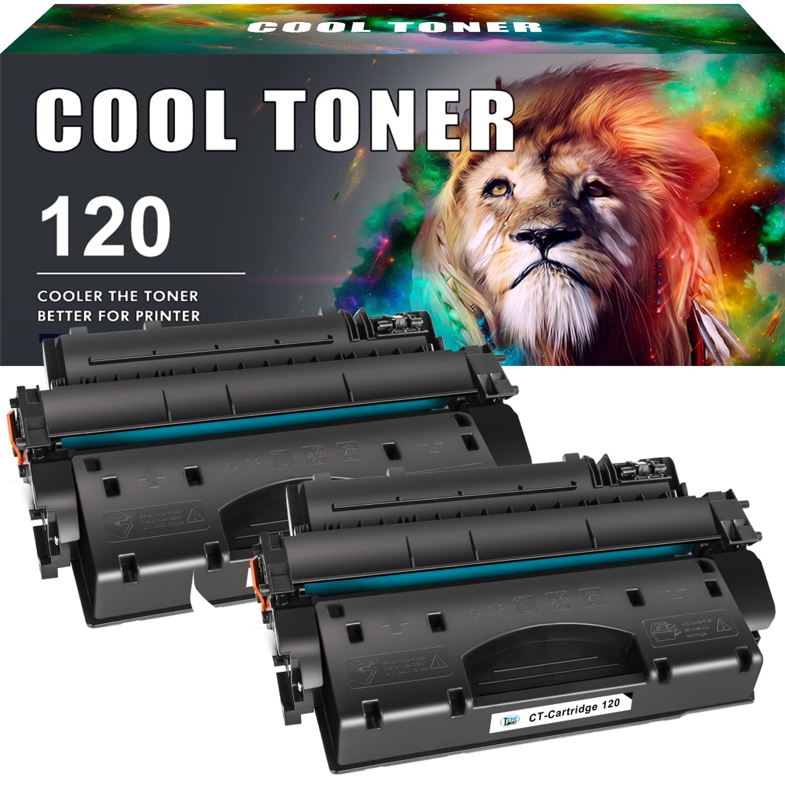 2 Pack CRG120 High Yield Black Toner Cartridge Compatible for Canon Printers