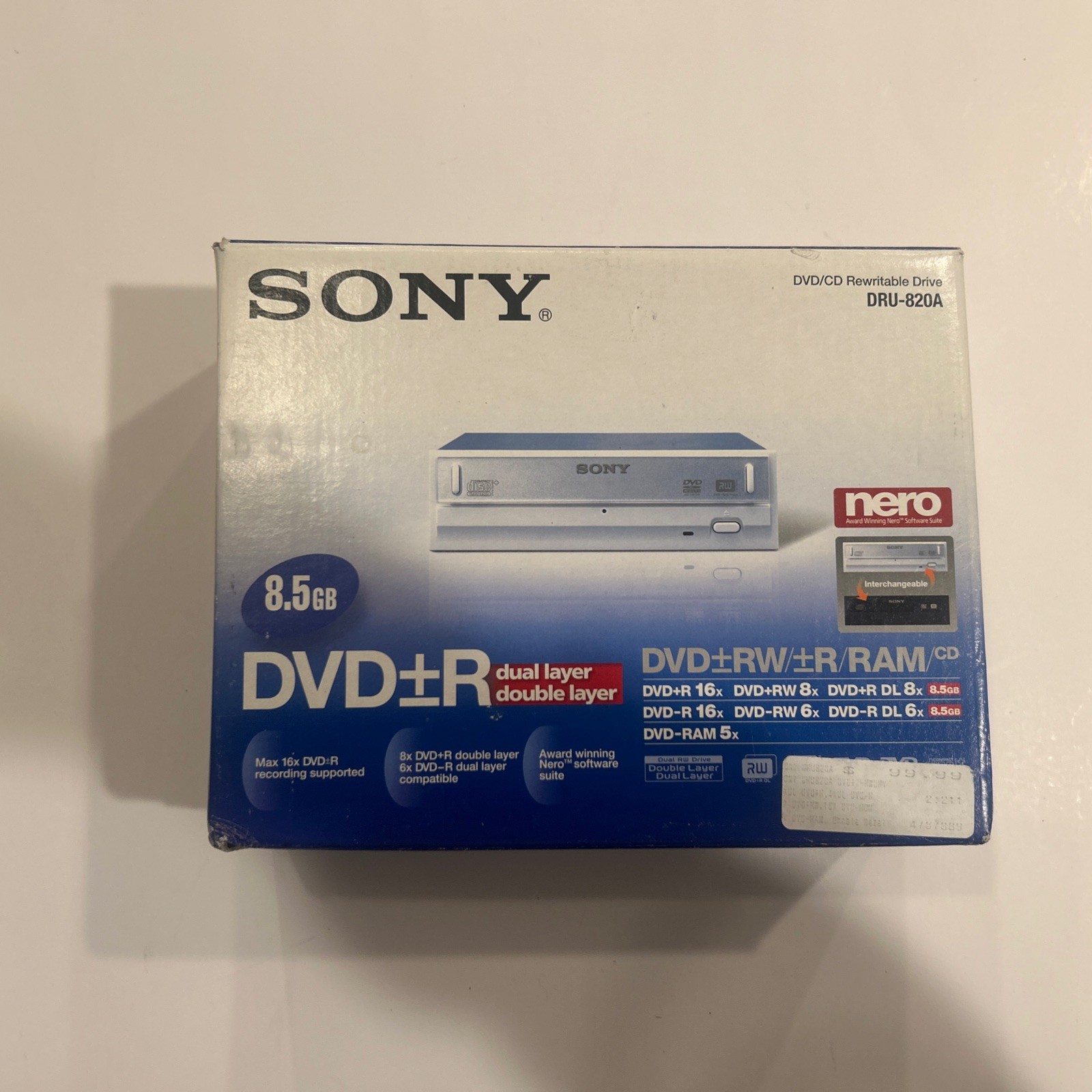 Sony DRU-820A DVD/CD Rewritable Computer Drive New Open Box  #V5