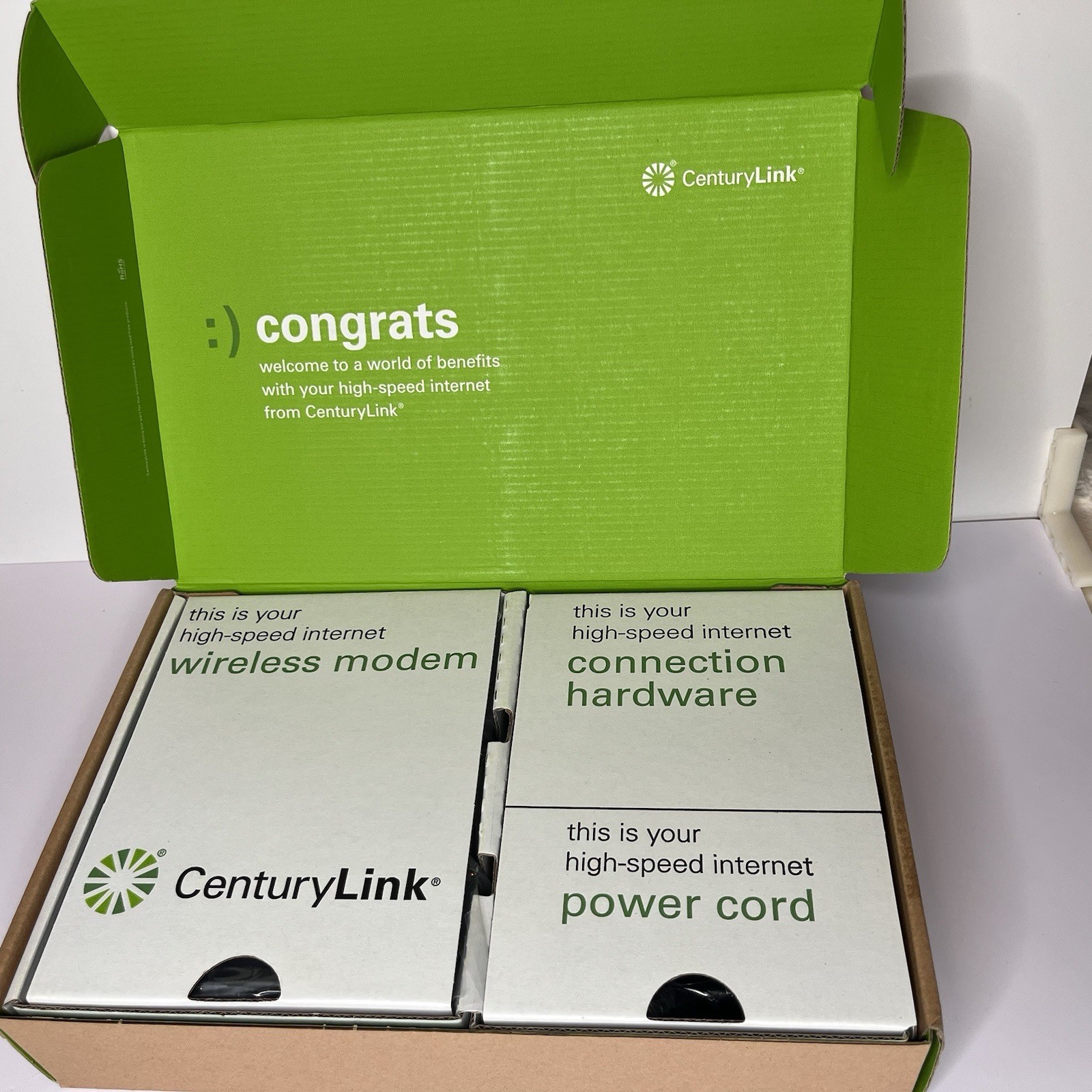 CenturyLink Modem and Wireless-N Router Self-Install Kit In Box